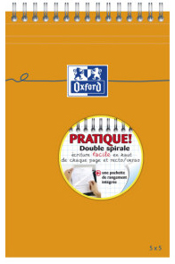 100106296 Oxford Notizblock, DIN A5, kariert, 80 Blatt, Doppelspirale