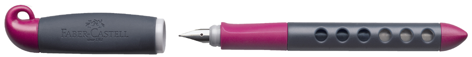 149878589339f4dce5b FABER-CASTELL Schul-Füllhalter Scribolino, brombeer
