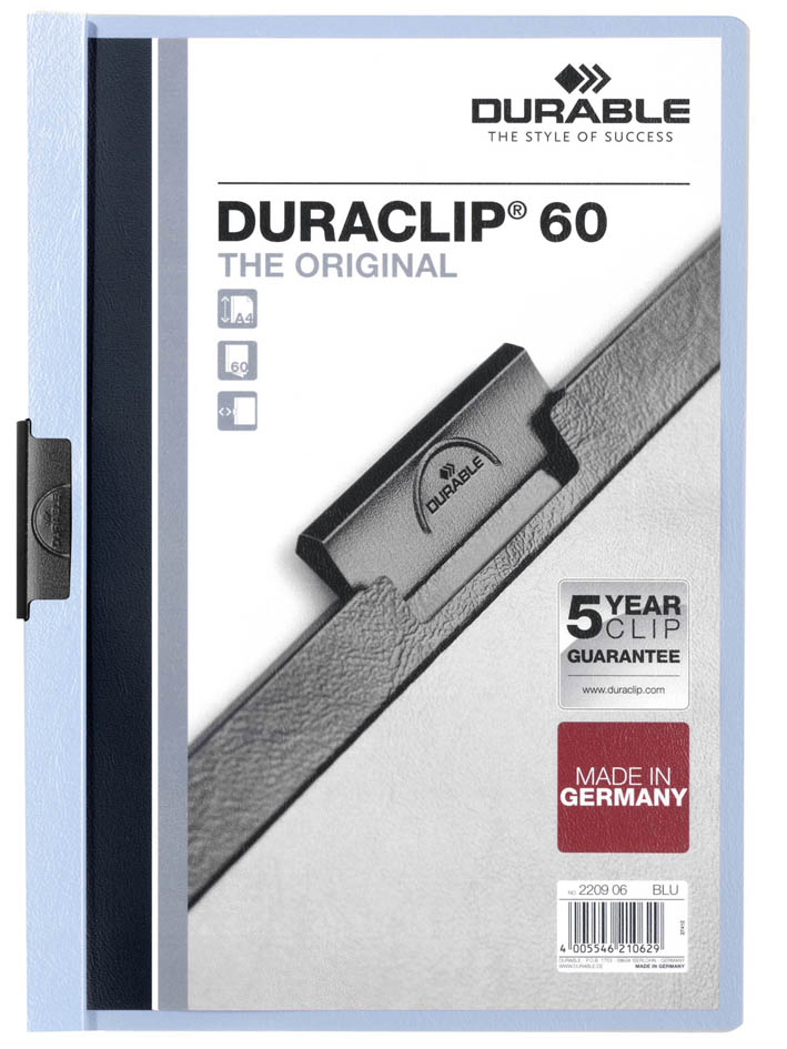 2209-06589375270854d DURABLE Klemmhefter DURACLIP ORIGINAL 60, DIN A4, blau
