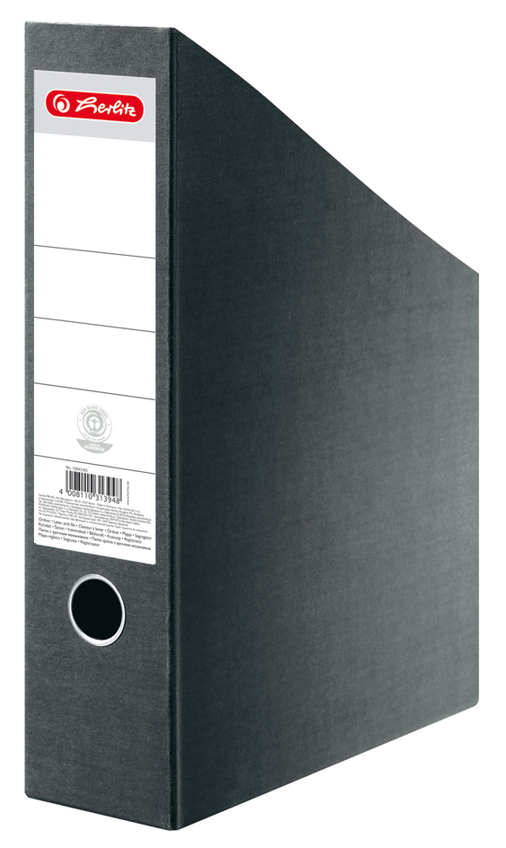 110019630001 herlitz Stehsammler, DIN A4, RC-Hartpappe, dunkelgrau