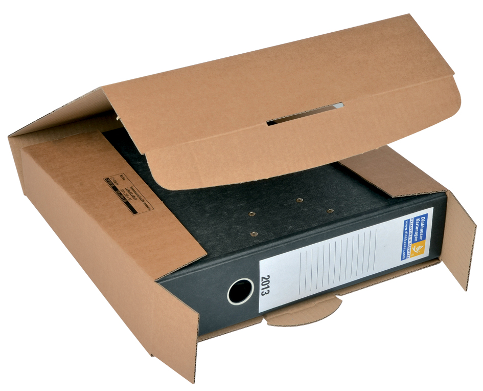 CP_058_08_offen ColomPac Ordner-Versandkarton, grau, (B)50 mm