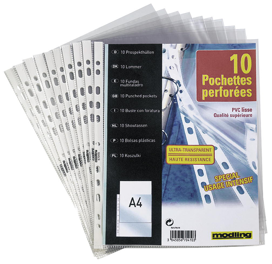 M670410 ELBA Prospekthülle SM3, DIN A4, PVC, 0,10 mm, glasklar