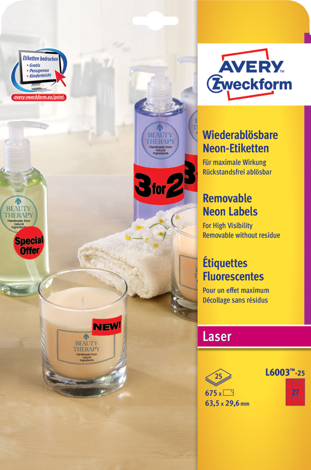 L6003-2558935a4598e77 AVERY Zweckform Stick&Lift Etiketten, rund: 63,5 mm, gelb