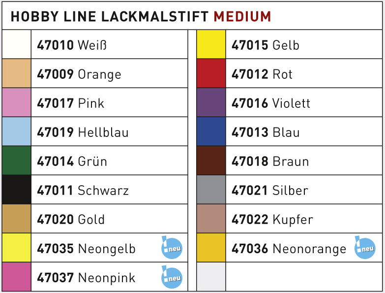 KREUL Lackmarker medium Hobby Line, neon-pink