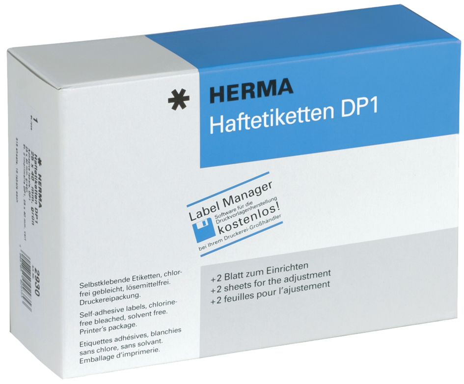 293058934cb259261 HERMA Haftetiketten DP1, 32 mm Durchmesser, weiß