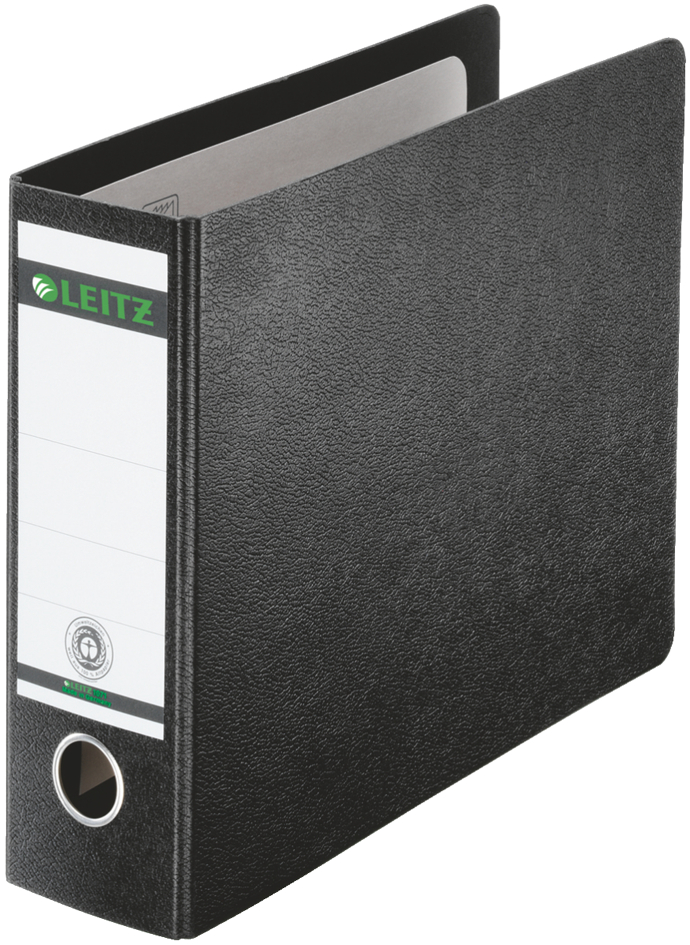 1071000058935e3fd4a3c LEITZ Hartpappe-Ordner, 180 Grad, DIN A6 quer, 75 mm,schwarz