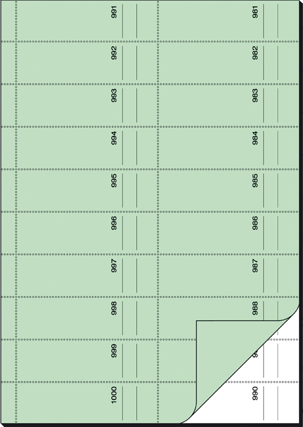 BO111 sigel Formularbuch ´Bonbuch´, A4, 1000 Abrisse, grün