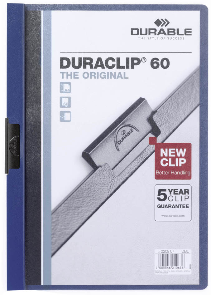 2209-075893752c18e44 DURABLE Klemmhefter DURACLIP ORIGINAL 60, DIN A4, dunkelblau
