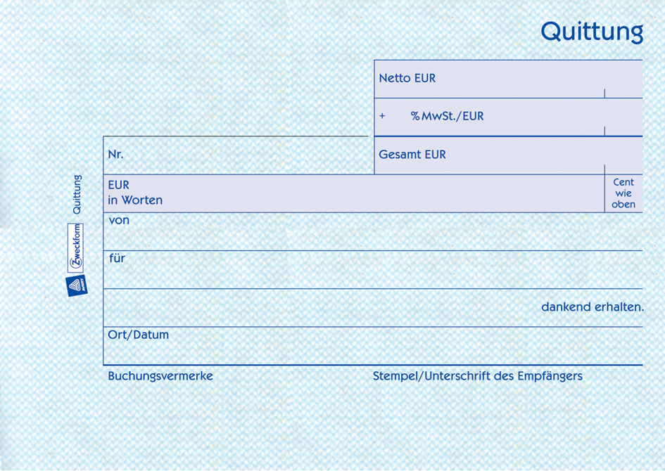 302_form589357c775f5f AVERY Zweckform Formularbuch ´Quittung mit MWSt.-Nachweis´