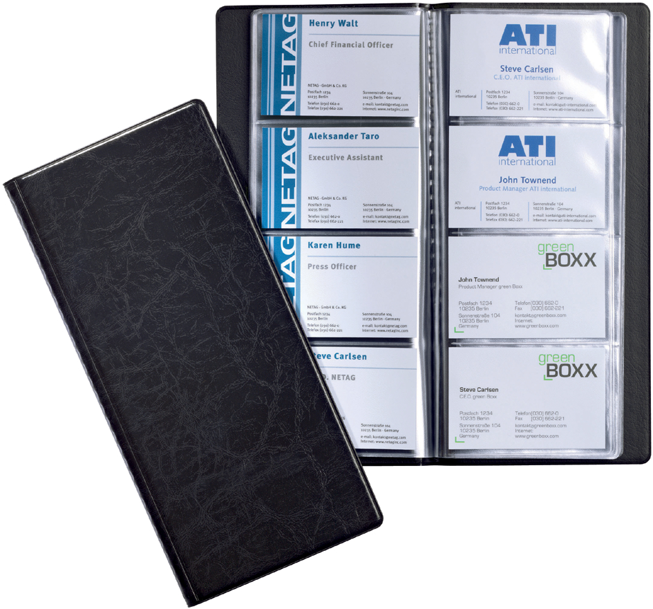 2402_01tif589375f79d9d4 DURABLE Visitenkarten-Album VISIFIX, genarbte Folie, schwarz