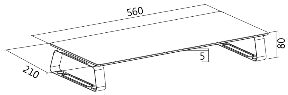 BP0027-1 LogiLink Monitorständer, Stahl/Glas, silber