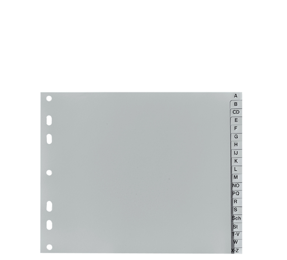 10843514000158931d67368f4 herlitz Kunststoff-Register, A-Z, A4 Überbreite, 20-teilig