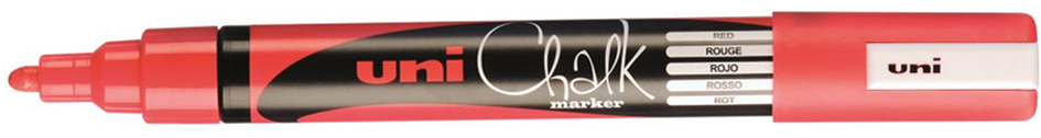 PWE-5M_RED uni-ball Kreidemarker Chalk PWE-5M, gold, Rundspitze