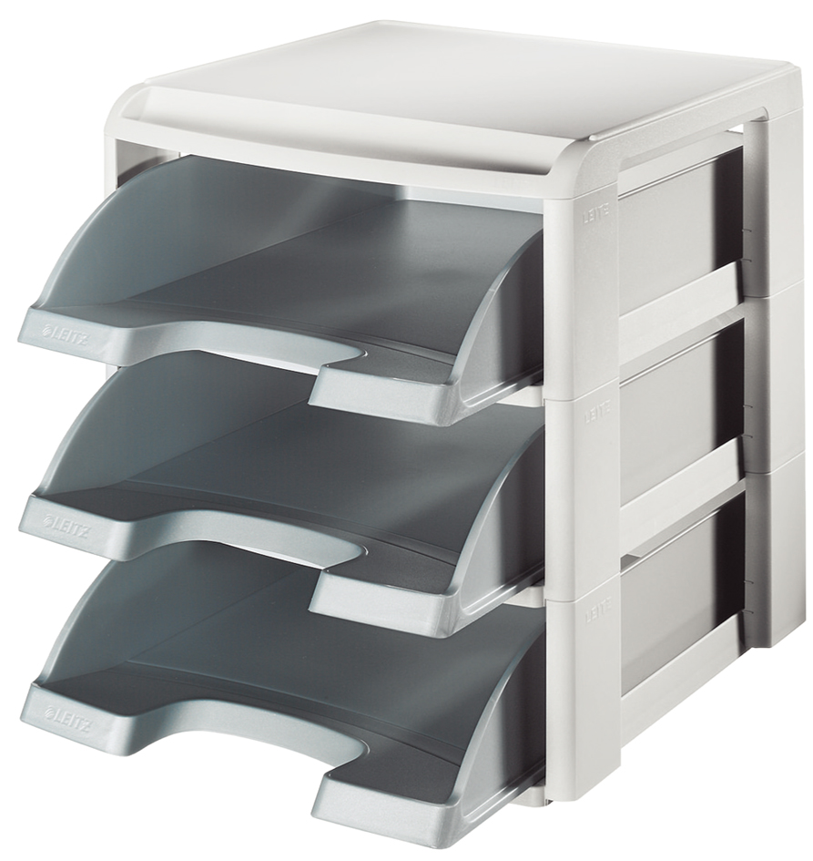 LEITZ Briefablagen-Set, DIN A4, Briefablage in schwarz