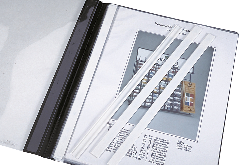 2924_02_GEN_A DURABLE Abdeckschienen, für DIN A4 Format, weiß