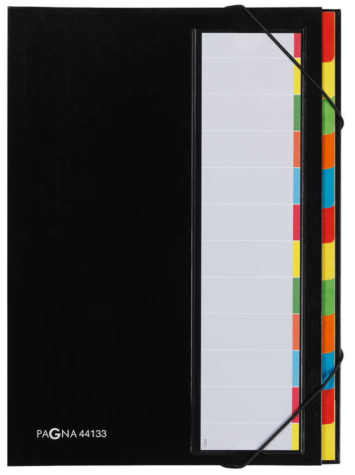 PAGNA Ordnungsmappe DESKORGANIZER Color, 12 Fächer, schwarz