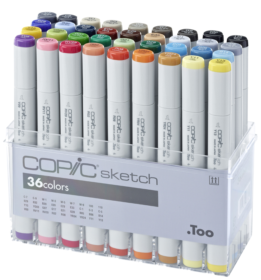 21075158 COPIC Marker sketch, 36er Set ´Basis´