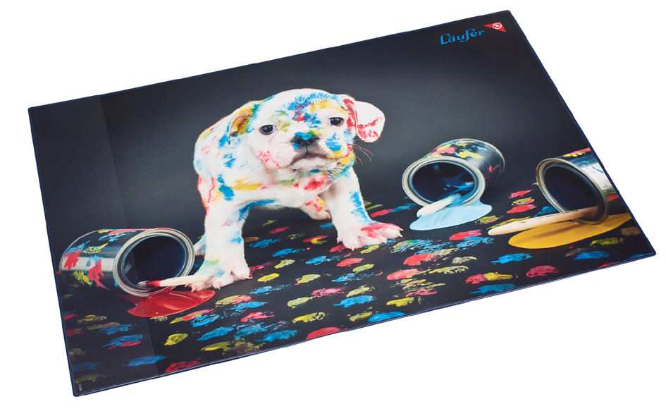 46652 Läufer Schreibunterlage Bunter Hund, 400 x 530 mm