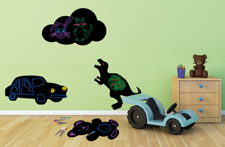 FB-CAR-DINO-BEAR-CLOUD-location Securit Kreidetafel SILHOUETTE ´Auto´