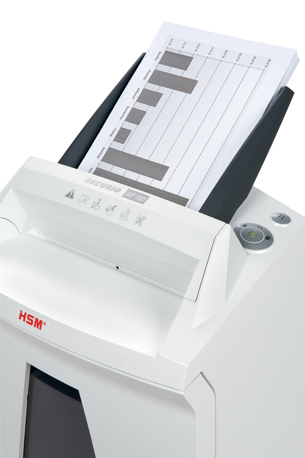Securio_AF150_Detail1 HSM Auto-Feed Aktenvernichter SECURIO AF150, 4,5 x 30 mm