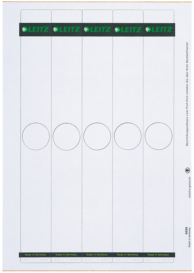 60990085 LEITZ Ordnerrücken-Etikett für Hängeordner, 34 x 279 mm