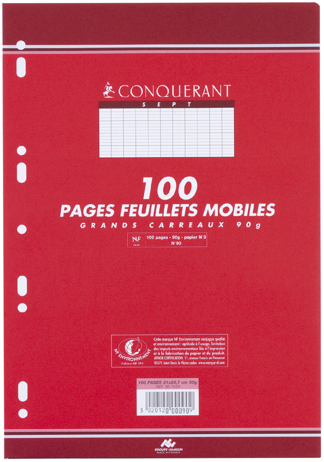 90-754n58932462b79d4 CONQUERANT SEPT Ringbucheinlagen, 210 x 297 mm