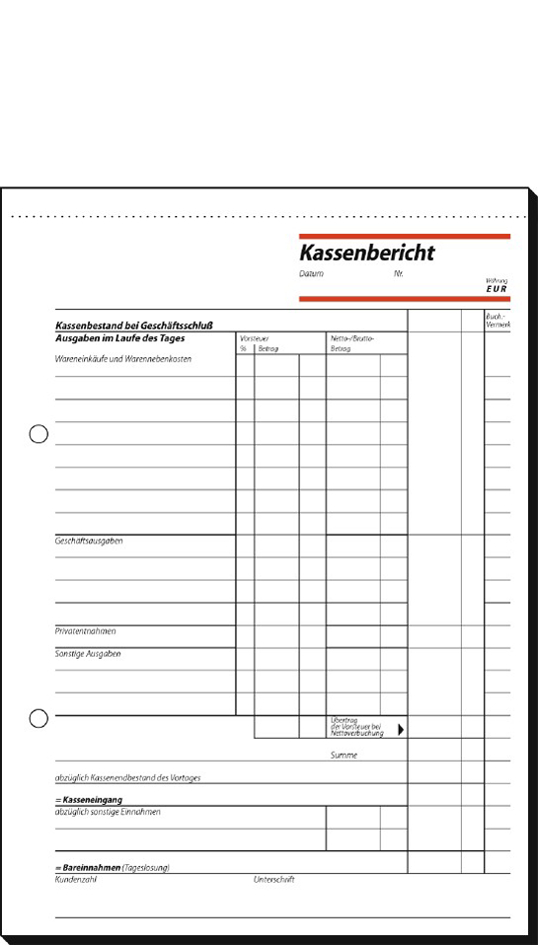 KA515_158936bb34f85e sigel Formularbuch ´Kassenabrechnung´, A4, 2 x 40 Blatt, SD