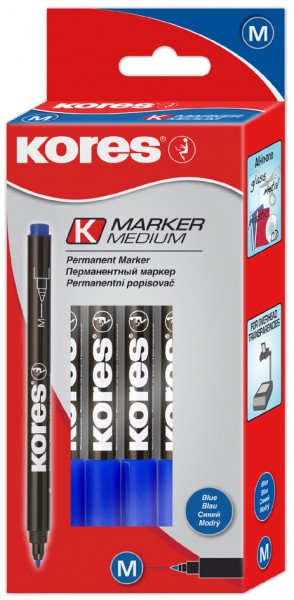 Kores Permanent-Marker ´K MARKER FINE´, M, rot