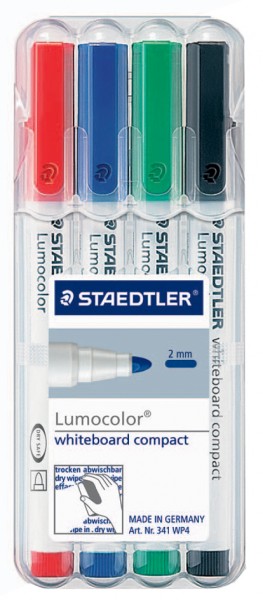 STAEDTLER Lumocolor Whiteboard Marker, 4er Etui