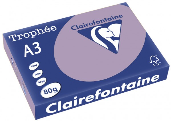 Clairefontaine Trophée Papier 1250C, A3, 80 g/m² - lila - lila
