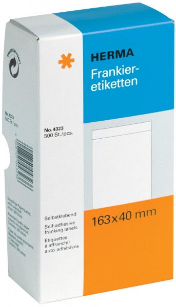HERMA Frankier-Etiketten, 163 x 44 mm, einzeln, weiß