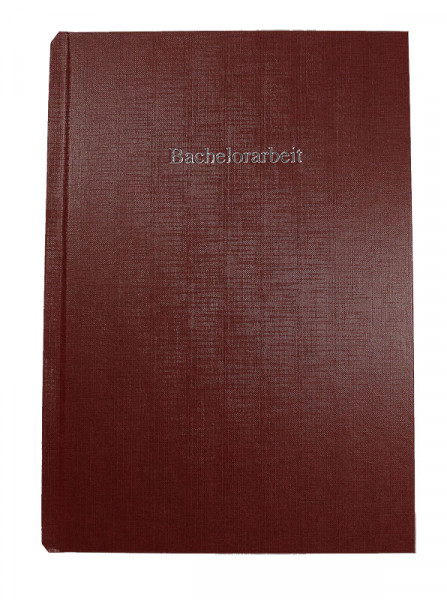 Bucheinband Hardcover ST, Prägung BACHELORARBEIT, bordeaux - bordeaux - Bachelorarbeit