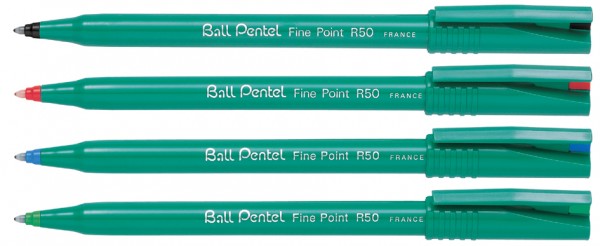 Pentel Tintenroller Ball Pentel R50, blau - Recycology