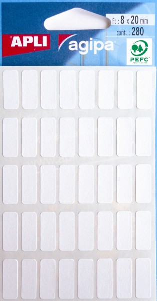 agipa Vielzweck-Etiketten, 15 x 35 mm, weiß
