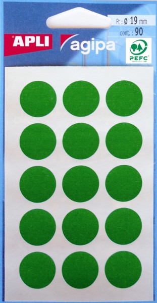 agipa Makierungspunkte, Durchmesser: 19 mm, grün