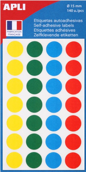 agipa Markierungspunkte, Durchmesser: 15 mm, rund, farbig