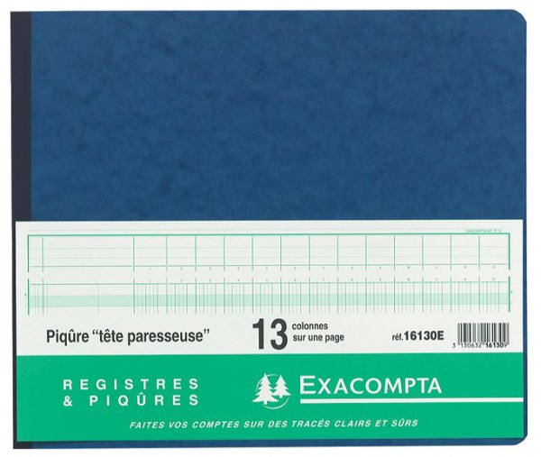 EXACOMPTA Geschäftsbuch mit Kopfleiste, 3 Spalten je Seite