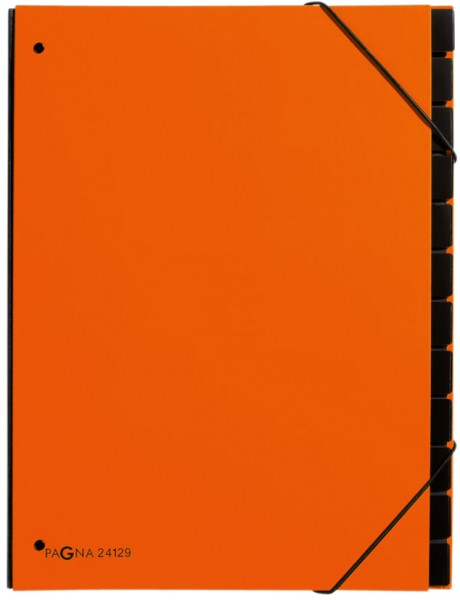 PAGNA Pultordner Trend, DIN A4, 12 Fächer, orange