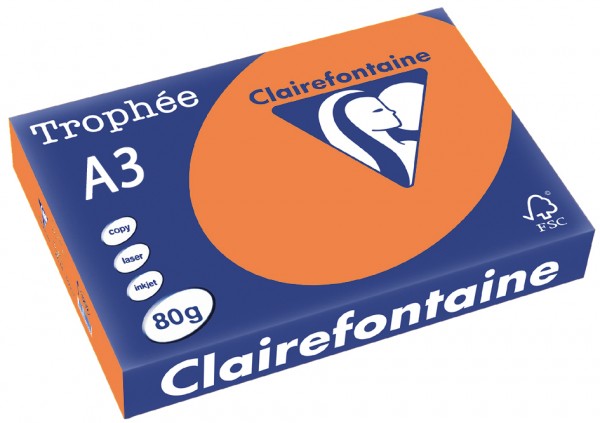 Clairefontaine Trophée Papier 1260C, A3, 80 g/m² - pfirsich - pfirsich