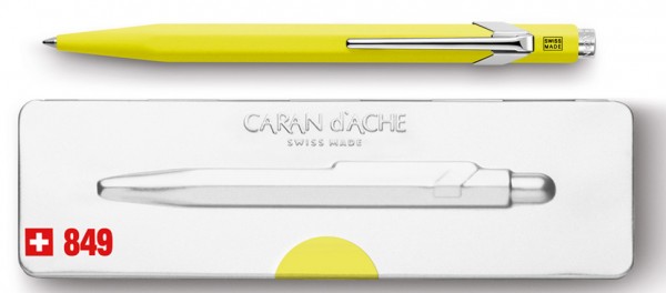 CARAN D´ACHE Druckkugelschreiber 849 POPLINE FLUO, gelb