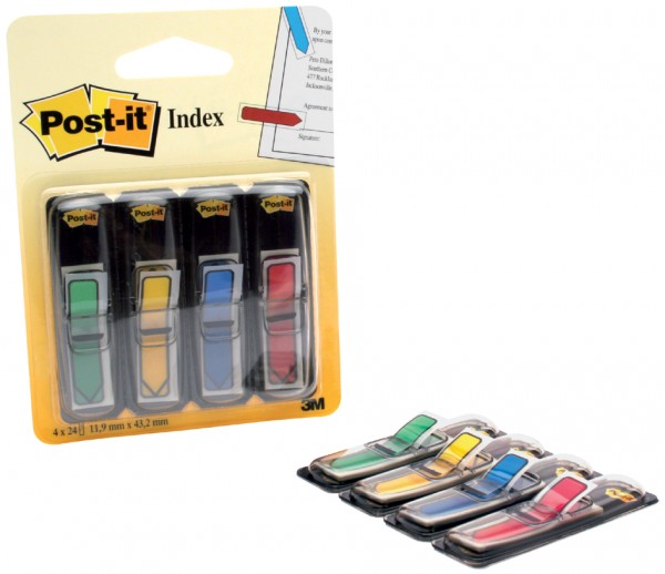 Post-it Haftmarker Index Pfeile, 11,9 x 43,2 mm, 4-farbig