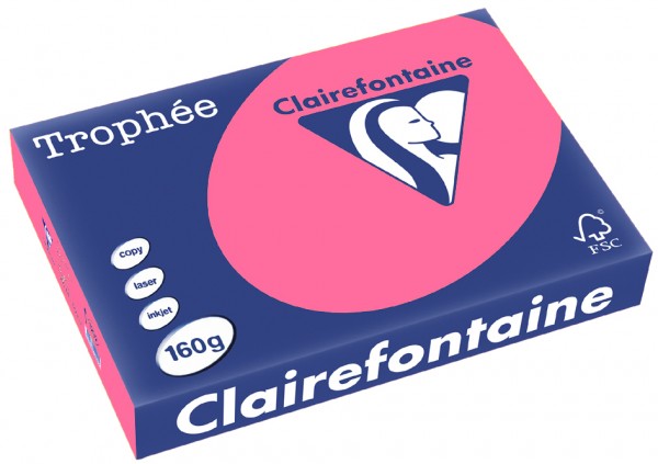Clairefontaine Trophée Papier 1017C, A4, 160 g/m² - eosin - eosin