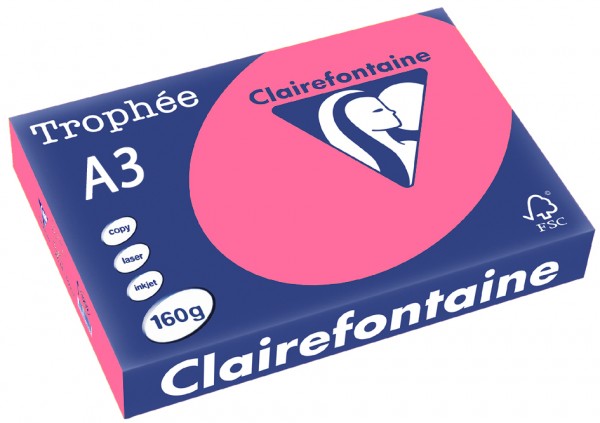 Clairefontaine Trophée Papier 1048C, A3, 160 g/m² - eosin - eosin