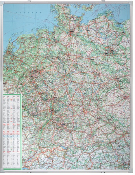 FRANKEN Deutschland Straßenkarte, magnethaftend
