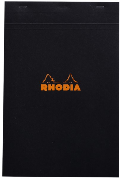 RHODIA Notizblock No. 19, DIN A4+, kariert, schwarz
