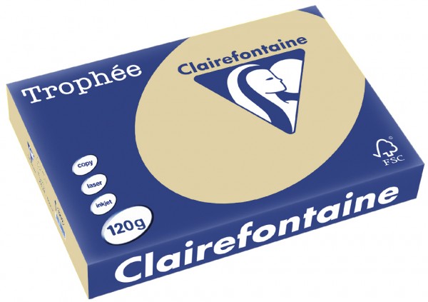 Clairefontaine Trophée Papier 1203C, A4, 120 g/m² - chamois - chamois
