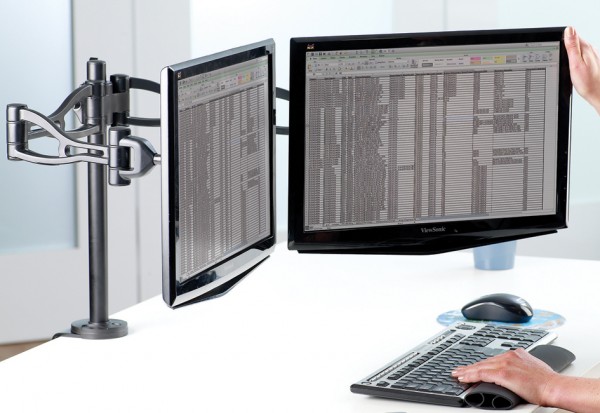 Fellowes TFT/LCD-Monitorarm Doppel Professional, schwarz