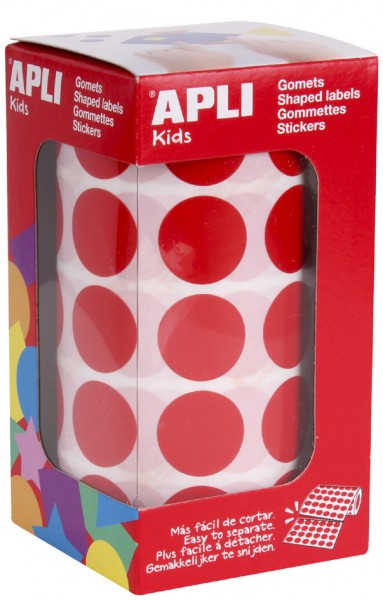agipa apli Kids Sticker Creative ´Rund´, auf Rolle, rot