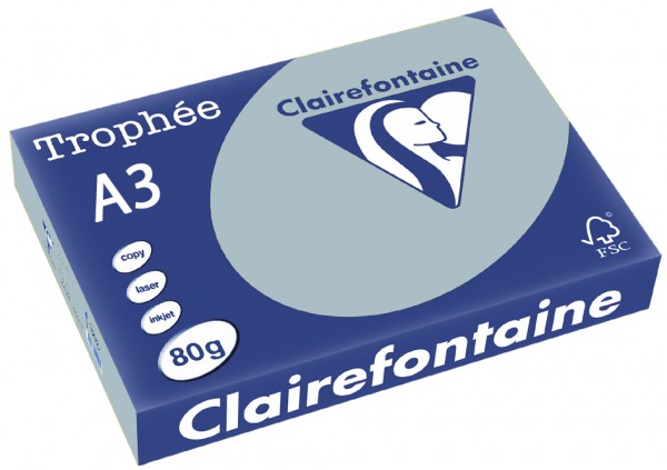 Clairefontaine Trophée Papier 1881C, A3, 80 g/m² - hellblau - hellblau