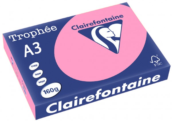 Clairefontaine Trophée Papier 1014C, A3, 160 g/m² - heckenrose - heckenrose